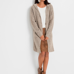 heine Damen Longstrickjacke Braun